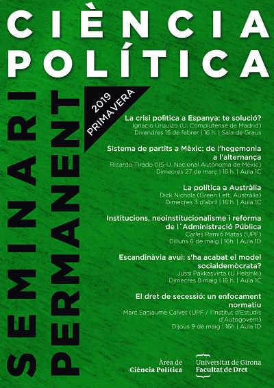 Seminari Permanent - Ciència Política - primavera 2019
